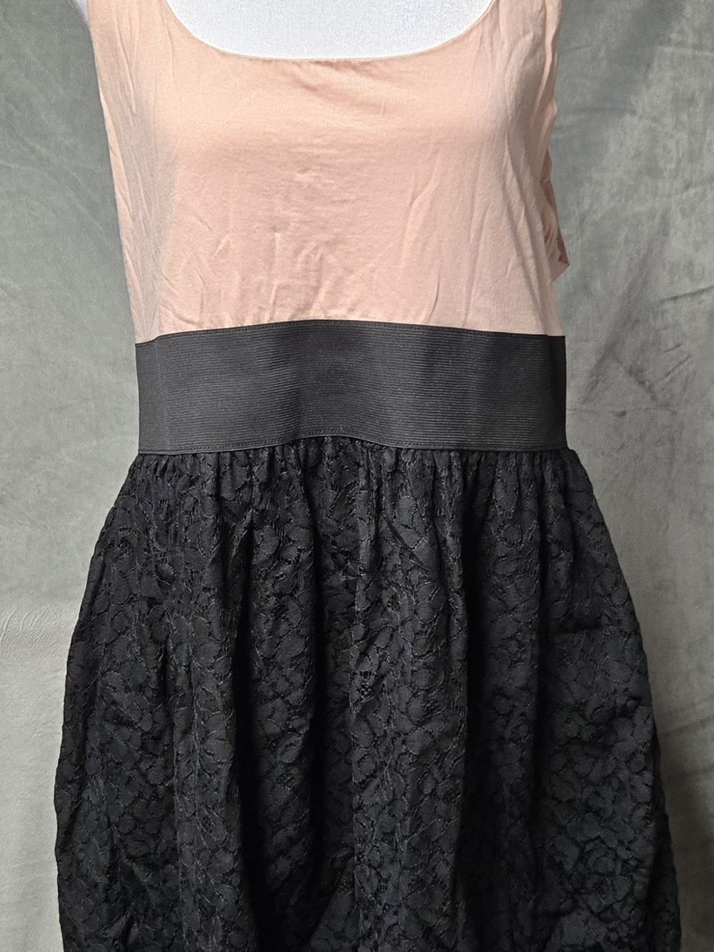 Elle Two-Tone Pink and Black Lace Circle Skirt